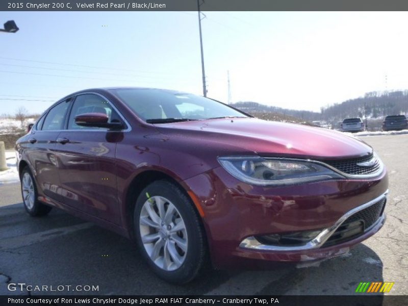 Velvet Red Pearl / Black/Linen 2015 Chrysler 200 C
