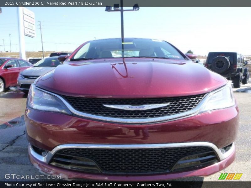 Velvet Red Pearl / Black/Linen 2015 Chrysler 200 C