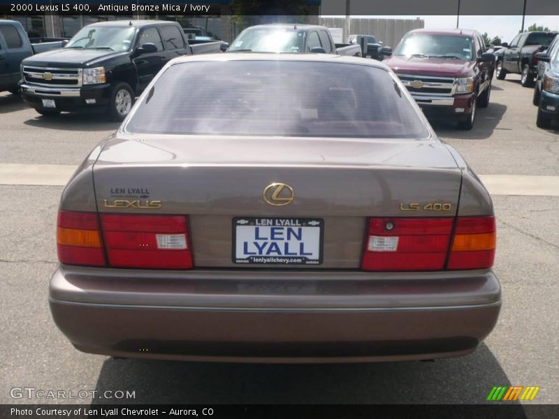 Antique Bronze Mica / Ivory 2000 Lexus LS 400