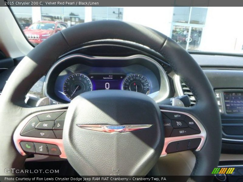 Velvet Red Pearl / Black/Linen 2015 Chrysler 200 C