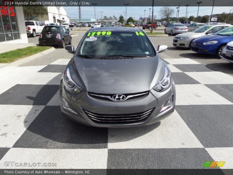 Gray / Gray 2014 Hyundai Elantra Limited Sedan