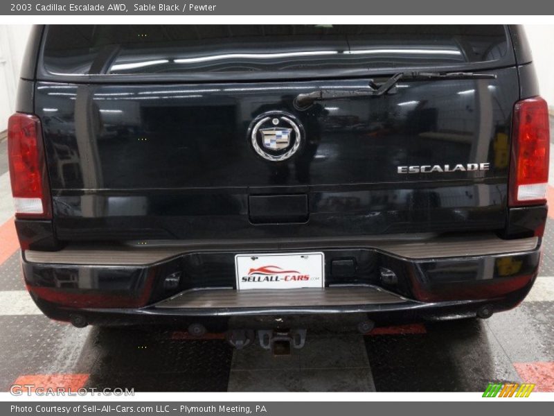 Sable Black / Pewter 2003 Cadillac Escalade AWD