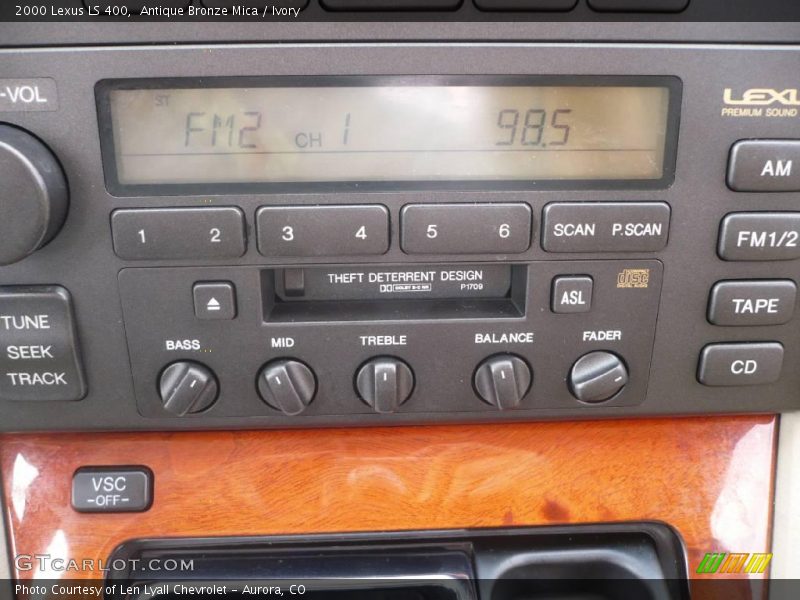 Antique Bronze Mica / Ivory 2000 Lexus LS 400