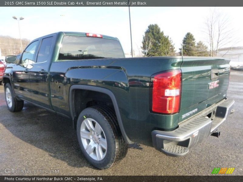 Emerald Green Metallic / Jet Black 2015 GMC Sierra 1500 SLE Double Cab 4x4