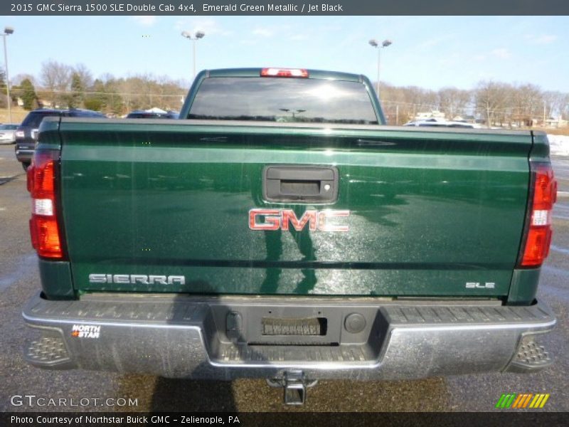 Emerald Green Metallic / Jet Black 2015 GMC Sierra 1500 SLE Double Cab 4x4