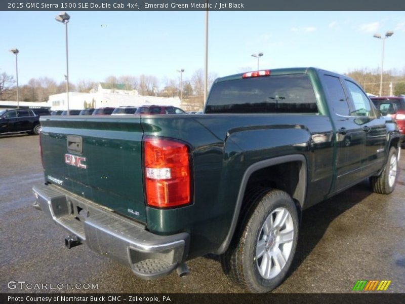 Emerald Green Metallic / Jet Black 2015 GMC Sierra 1500 SLE Double Cab 4x4