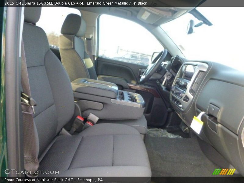 Emerald Green Metallic / Jet Black 2015 GMC Sierra 1500 SLE Double Cab 4x4