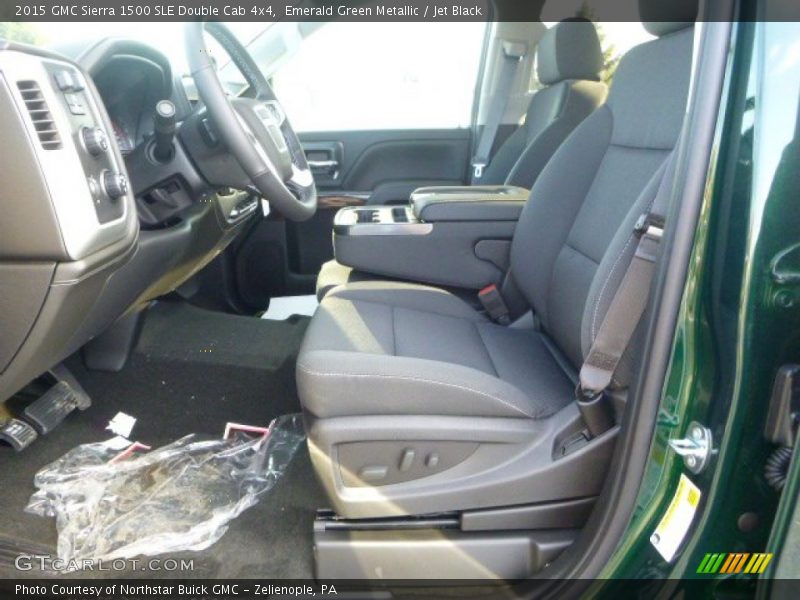 Emerald Green Metallic / Jet Black 2015 GMC Sierra 1500 SLE Double Cab 4x4