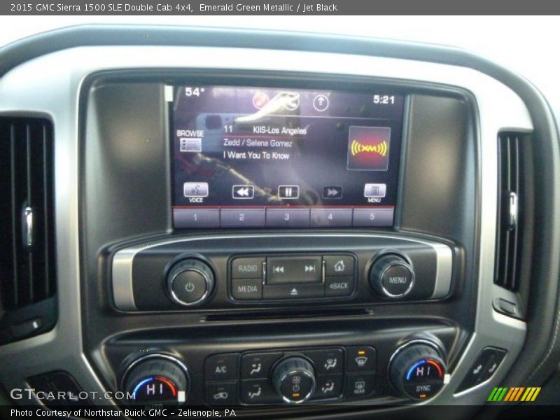 Emerald Green Metallic / Jet Black 2015 GMC Sierra 1500 SLE Double Cab 4x4