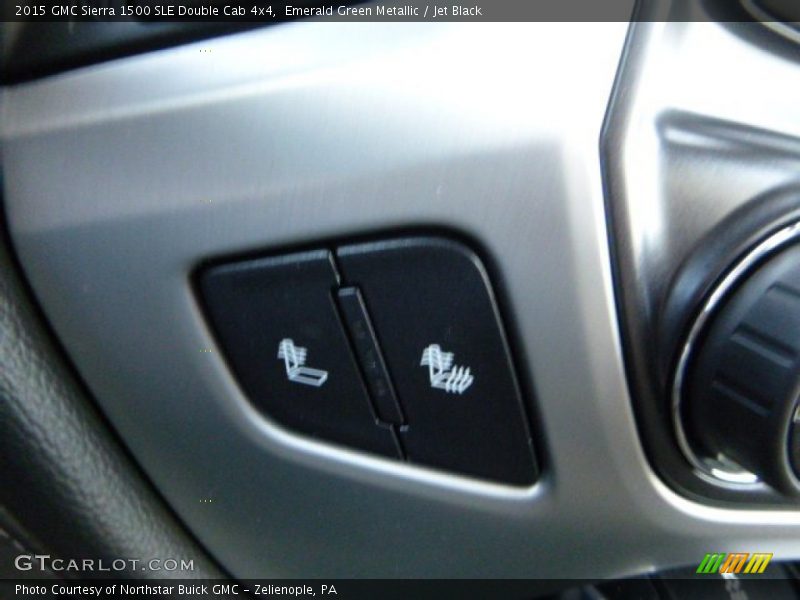 Emerald Green Metallic / Jet Black 2015 GMC Sierra 1500 SLE Double Cab 4x4