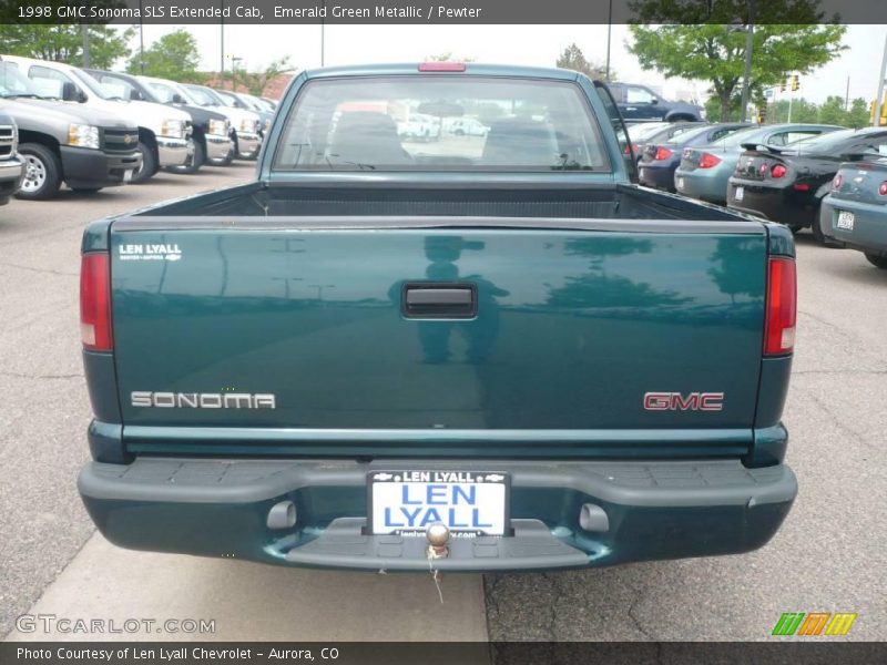 Emerald Green Metallic / Pewter 1998 GMC Sonoma SLS Extended Cab