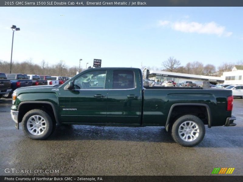 Emerald Green Metallic / Jet Black 2015 GMC Sierra 1500 SLE Double Cab 4x4