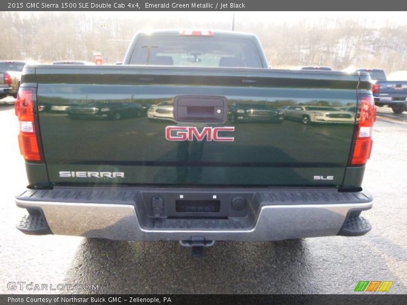 Emerald Green Metallic / Jet Black 2015 GMC Sierra 1500 SLE Double Cab 4x4