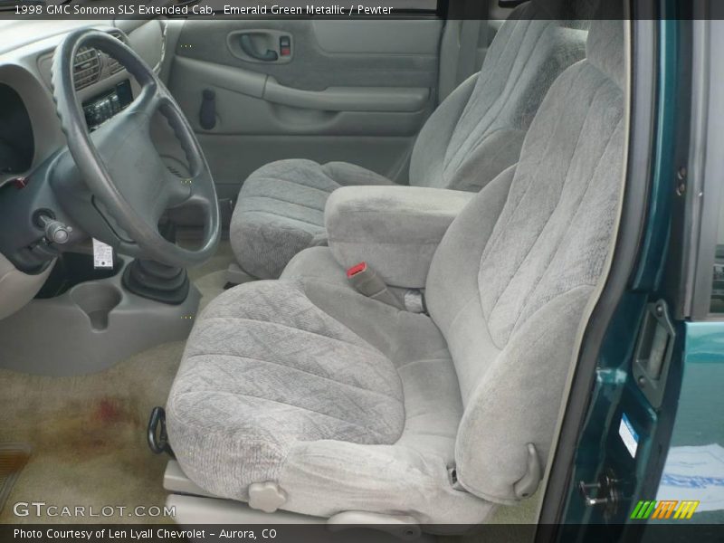 Emerald Green Metallic / Pewter 1998 GMC Sonoma SLS Extended Cab