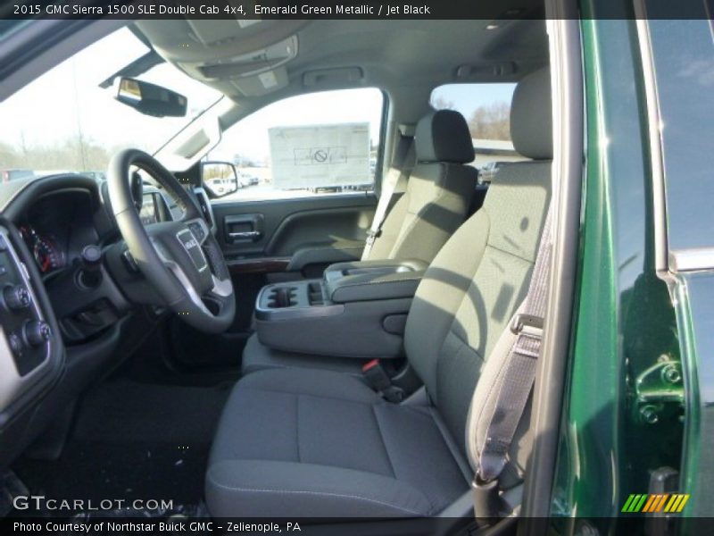 Emerald Green Metallic / Jet Black 2015 GMC Sierra 1500 SLE Double Cab 4x4