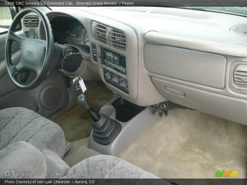 Emerald Green Metallic / Pewter 1998 GMC Sonoma SLS Extended Cab