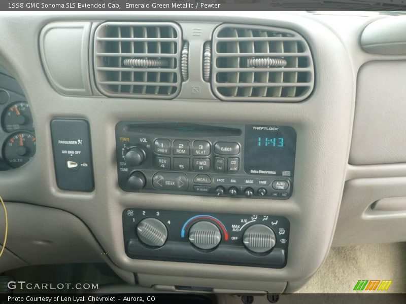 Emerald Green Metallic / Pewter 1998 GMC Sonoma SLS Extended Cab