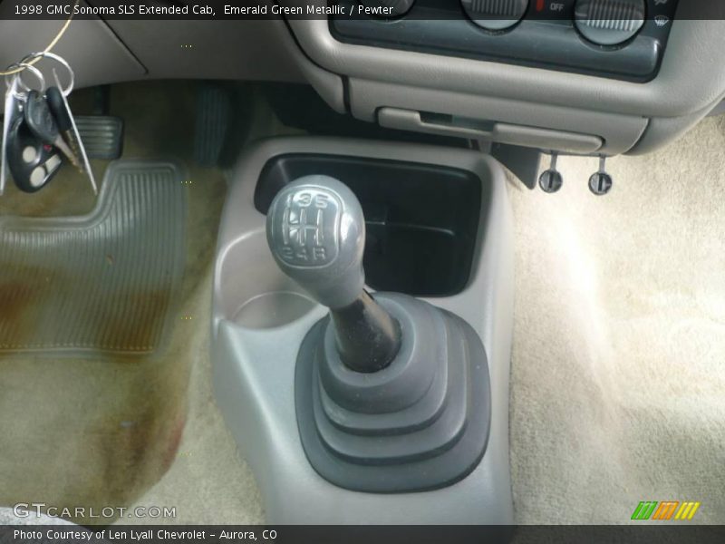 Emerald Green Metallic / Pewter 1998 GMC Sonoma SLS Extended Cab