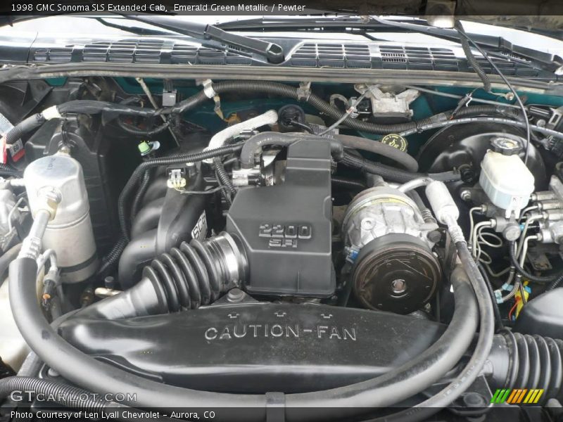 Emerald Green Metallic / Pewter 1998 GMC Sonoma SLS Extended Cab
