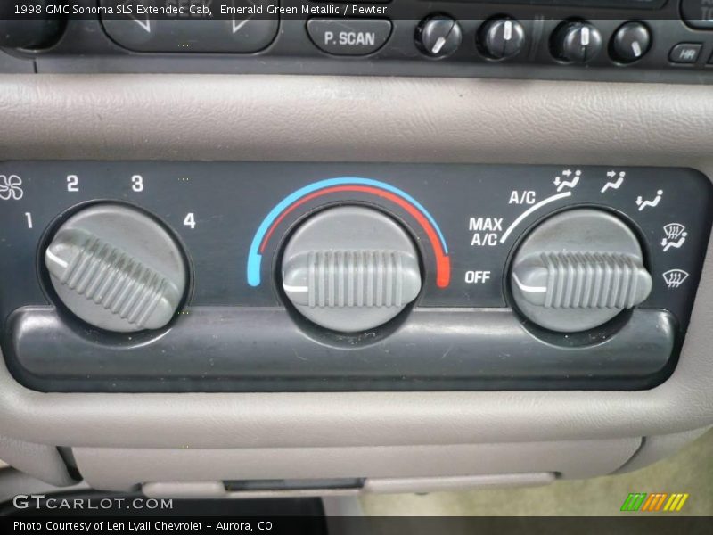 Emerald Green Metallic / Pewter 1998 GMC Sonoma SLS Extended Cab