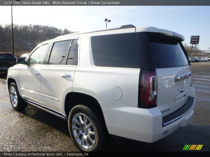 White Diamond Tricoat / Denali Cocoa/Shale 2015 GMC Yukon Denali 4WD