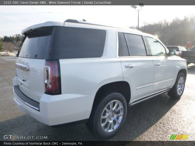 White Diamond Tricoat / Denali Cocoa/Shale 2015 GMC Yukon Denali 4WD