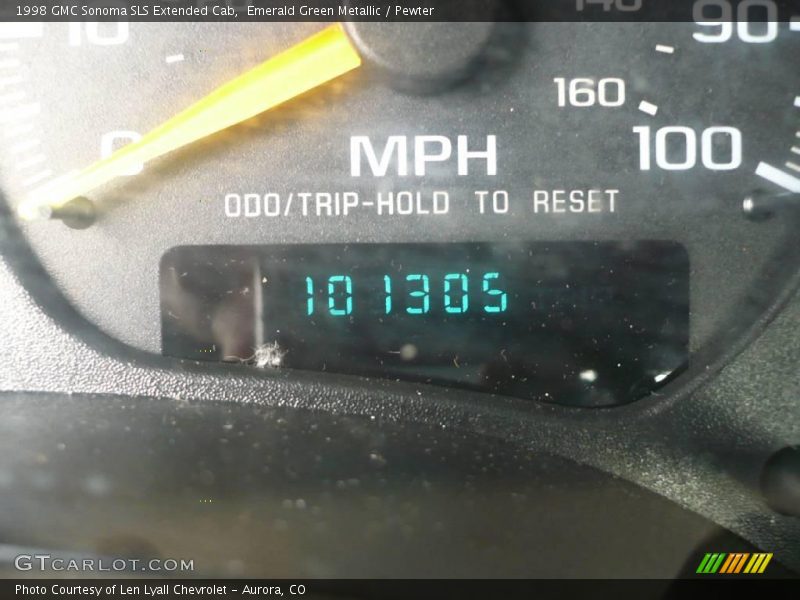 Emerald Green Metallic / Pewter 1998 GMC Sonoma SLS Extended Cab