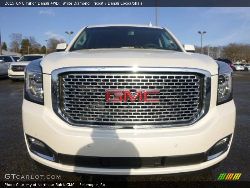 White Diamond Tricoat / Denali Cocoa/Shale 2015 GMC Yukon Denali 4WD