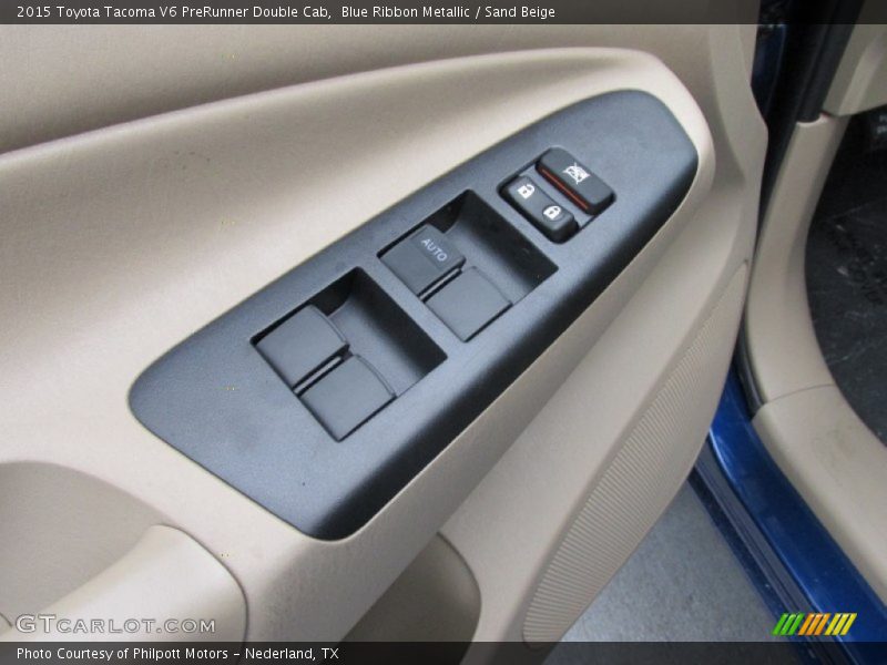 Blue Ribbon Metallic / Sand Beige 2015 Toyota Tacoma V6 PreRunner Double Cab