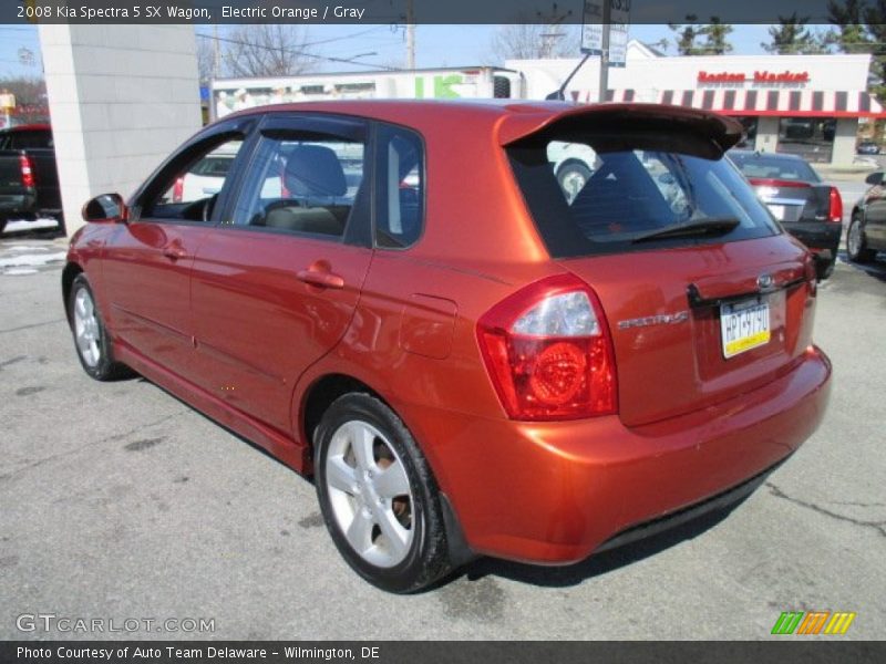 Electric Orange / Gray 2008 Kia Spectra 5 SX Wagon