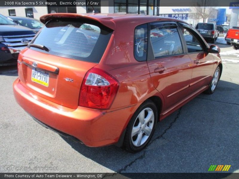 Electric Orange / Gray 2008 Kia Spectra 5 SX Wagon