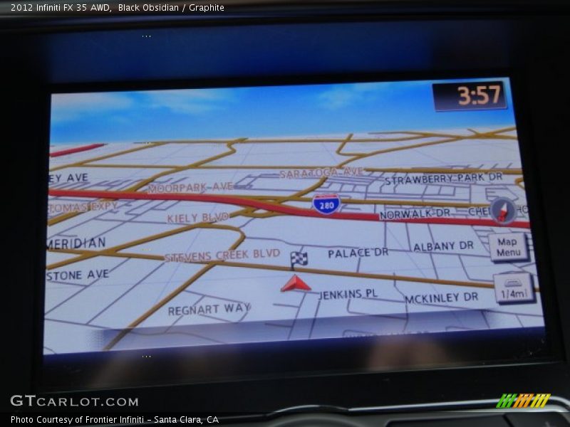 Navigation of 2012 FX 35 AWD