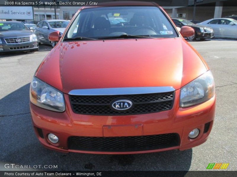 Electric Orange / Gray 2008 Kia Spectra 5 SX Wagon