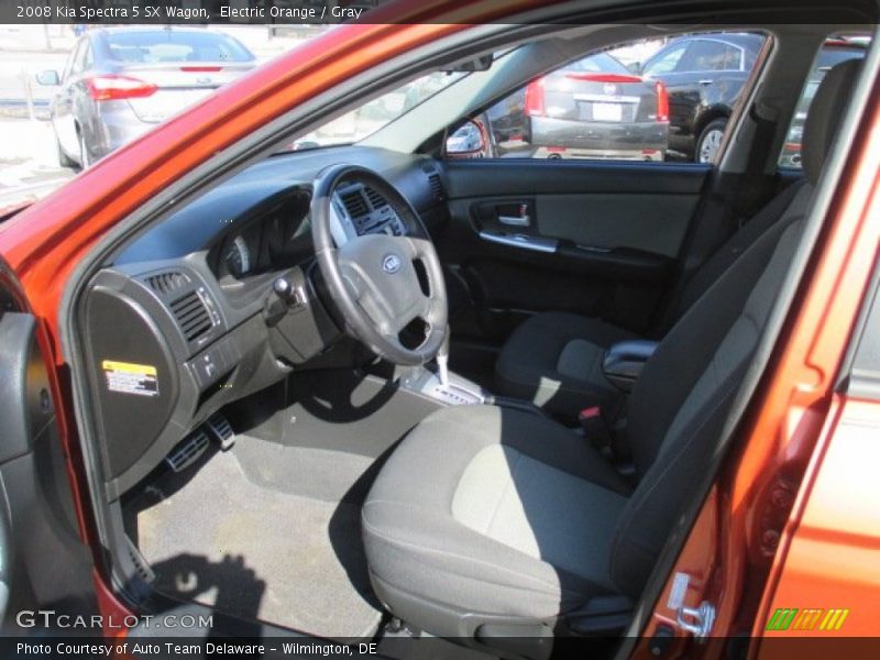 Electric Orange / Gray 2008 Kia Spectra 5 SX Wagon