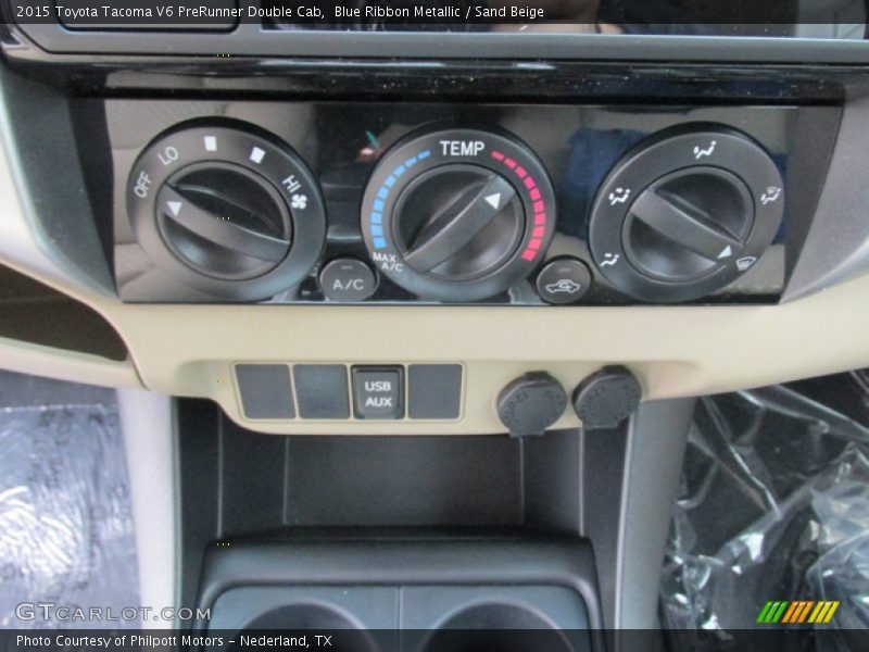Blue Ribbon Metallic / Sand Beige 2015 Toyota Tacoma V6 PreRunner Double Cab