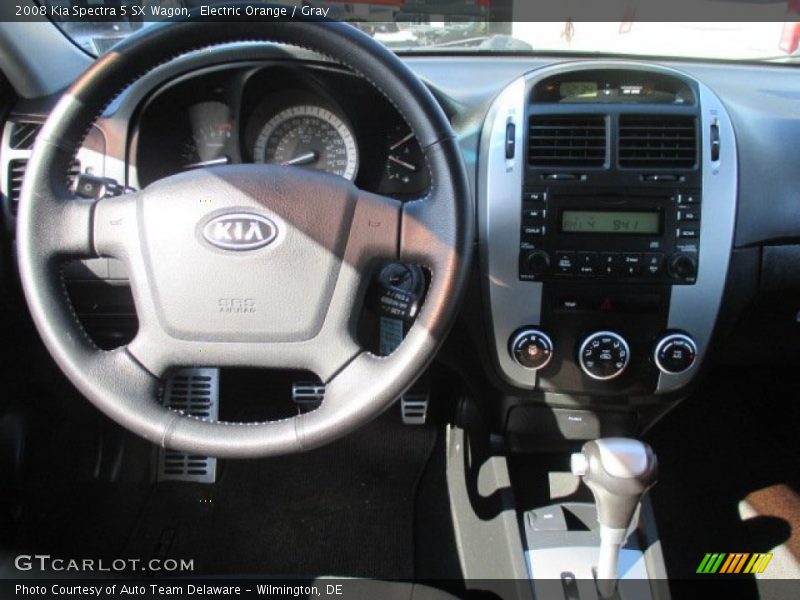 Electric Orange / Gray 2008 Kia Spectra 5 SX Wagon