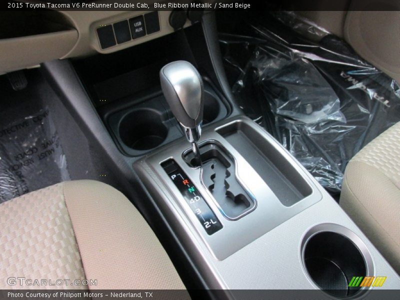 Blue Ribbon Metallic / Sand Beige 2015 Toyota Tacoma V6 PreRunner Double Cab