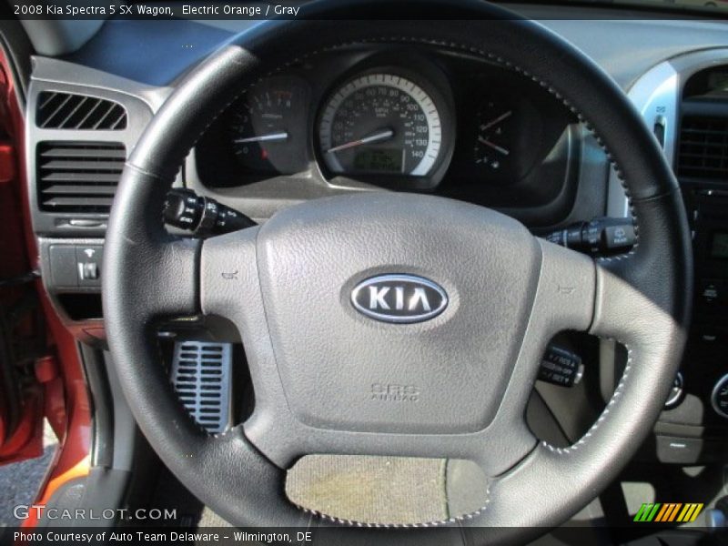 Electric Orange / Gray 2008 Kia Spectra 5 SX Wagon