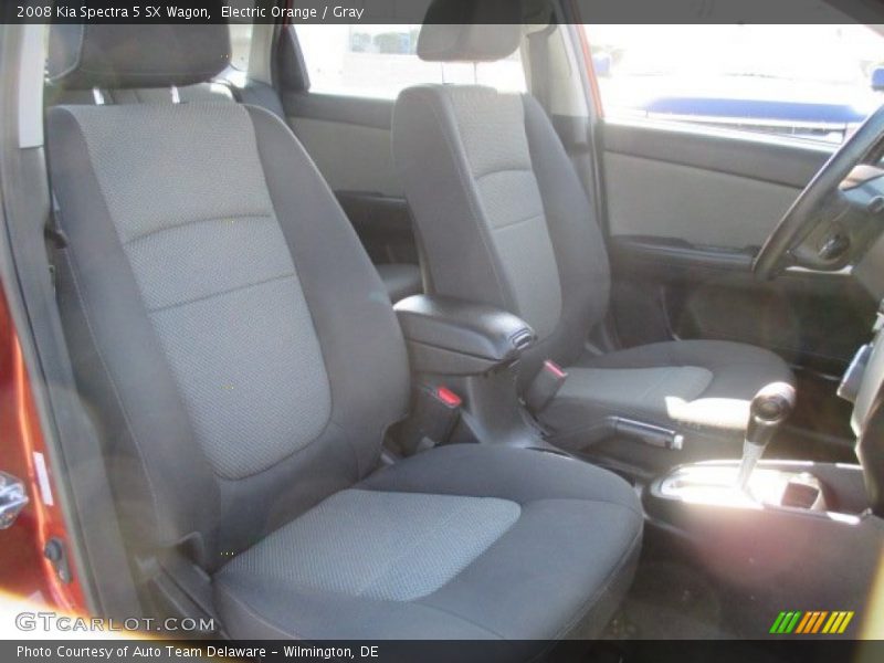 Electric Orange / Gray 2008 Kia Spectra 5 SX Wagon