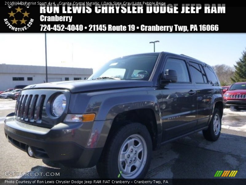 Granite Crystal Metallic / Dark Slate Gray/Light Pebble Beige 2015 Jeep Patriot Sport 4x4