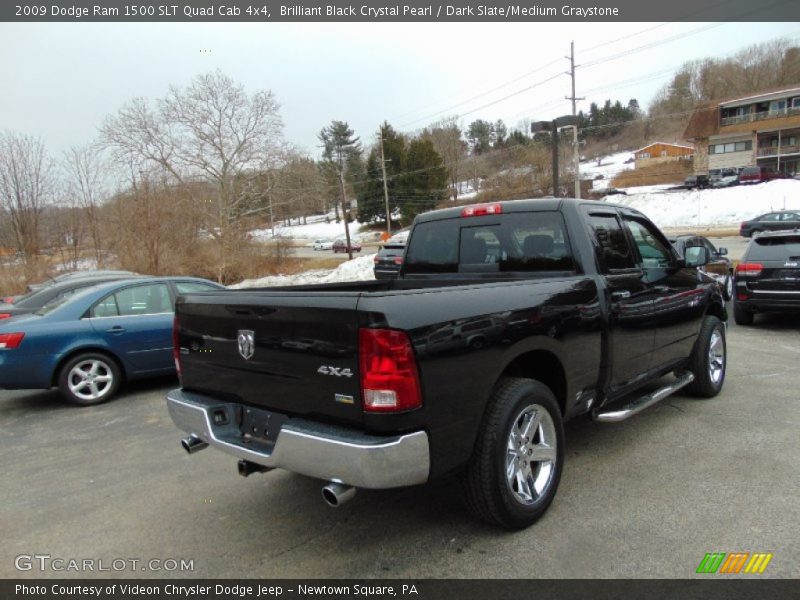 Brilliant Black Crystal Pearl / Dark Slate/Medium Graystone 2009 Dodge Ram 1500 SLT Quad Cab 4x4
