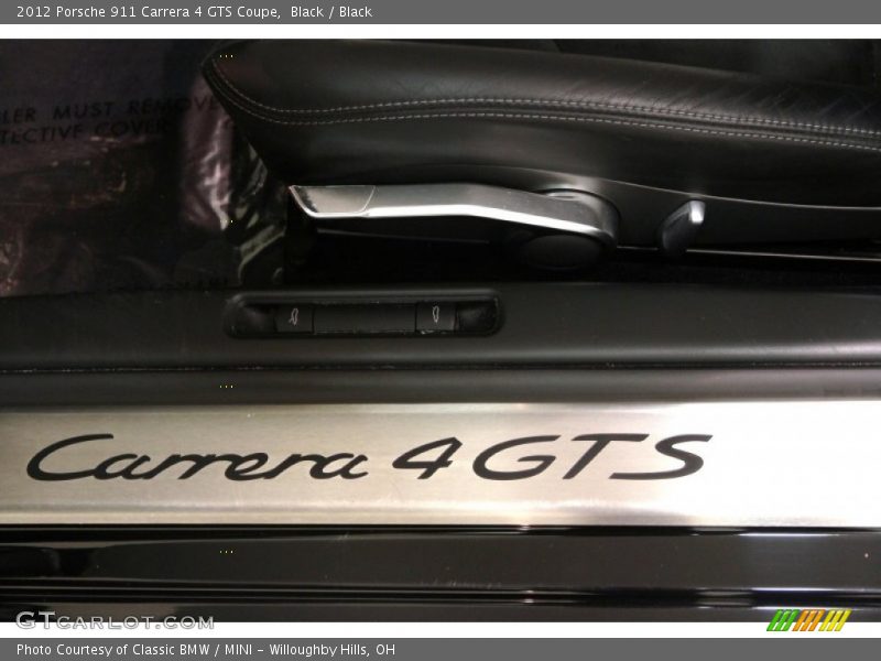 Black / Black 2012 Porsche 911 Carrera 4 GTS Coupe