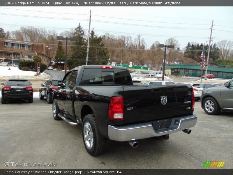 Brilliant Black Crystal Pearl / Dark Slate/Medium Graystone 2009 Dodge Ram 1500 SLT Quad Cab 4x4