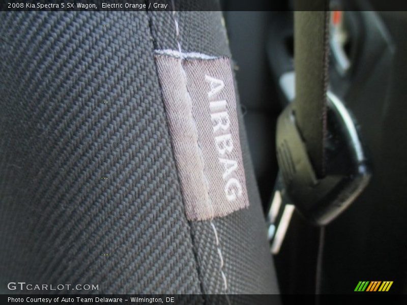 Electric Orange / Gray 2008 Kia Spectra 5 SX Wagon