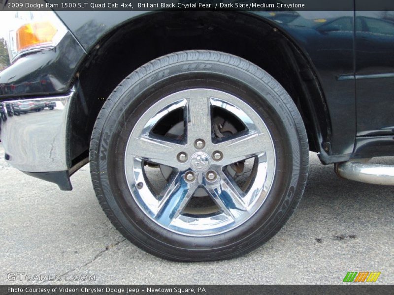 Brilliant Black Crystal Pearl / Dark Slate/Medium Graystone 2009 Dodge Ram 1500 SLT Quad Cab 4x4