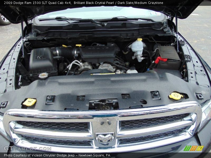 Brilliant Black Crystal Pearl / Dark Slate/Medium Graystone 2009 Dodge Ram 1500 SLT Quad Cab 4x4