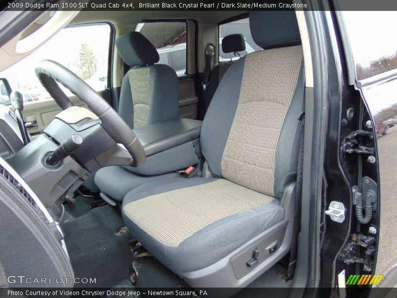 Brilliant Black Crystal Pearl / Dark Slate/Medium Graystone 2009 Dodge Ram 1500 SLT Quad Cab 4x4