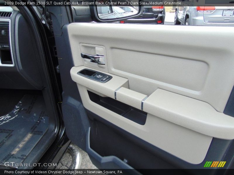 Brilliant Black Crystal Pearl / Dark Slate/Medium Graystone 2009 Dodge Ram 1500 SLT Quad Cab 4x4