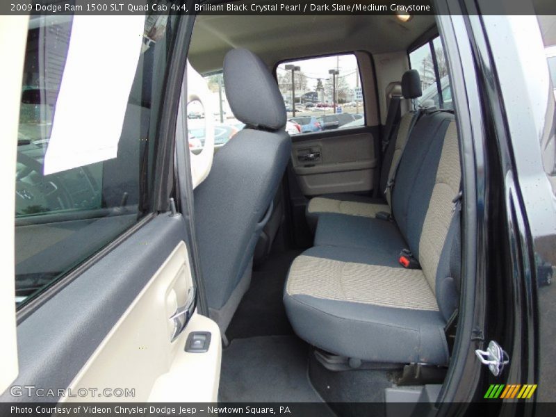 Brilliant Black Crystal Pearl / Dark Slate/Medium Graystone 2009 Dodge Ram 1500 SLT Quad Cab 4x4