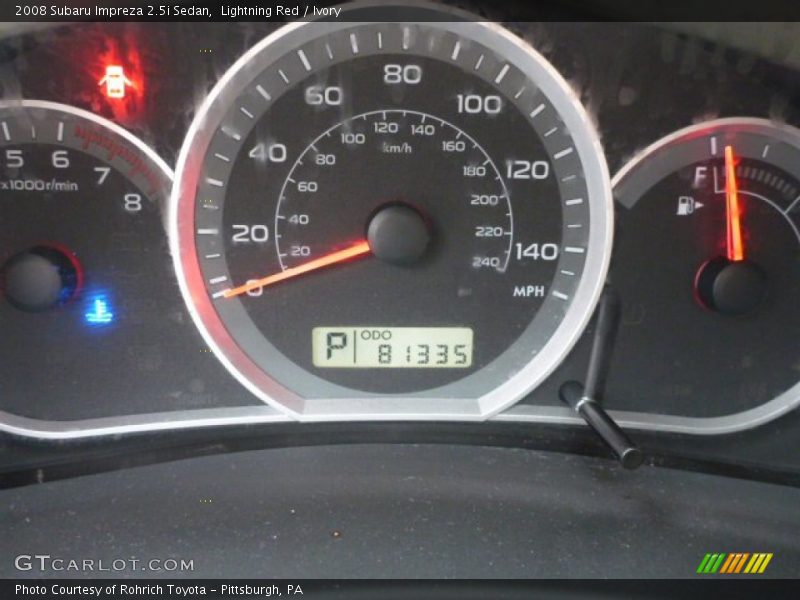 Lightning Red / Ivory 2008 Subaru Impreza 2.5i Sedan